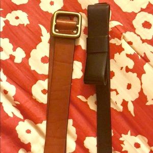 Gap leather belts